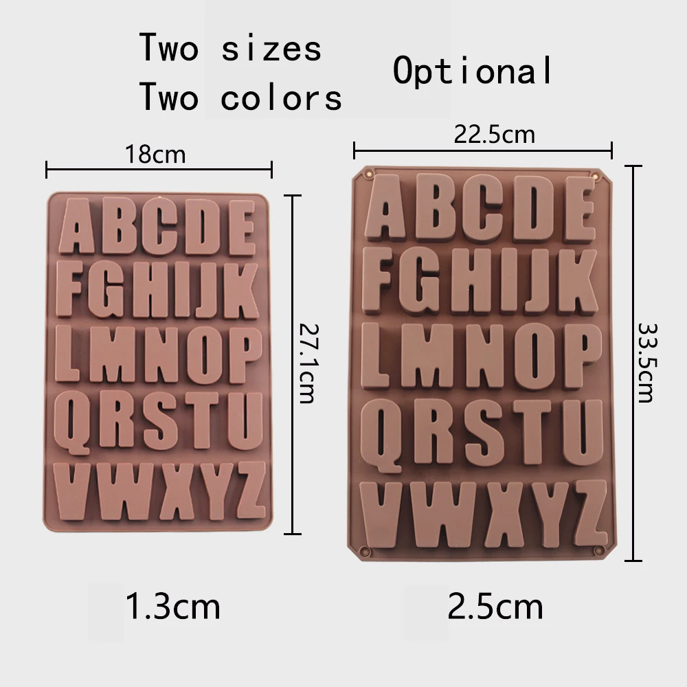 1piece 3D Uppercase And Lowercase Letters Silicone Foam Mold Chocolate Cake Mold Cake Decoration DIY Tool Jelly Biscuit Baking