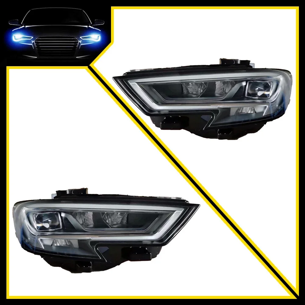 

Пара левых и правых светодиодных фар для Audi A3 2017-2020, OEM 8V0941033C 8V0941034C, версия для ЕС