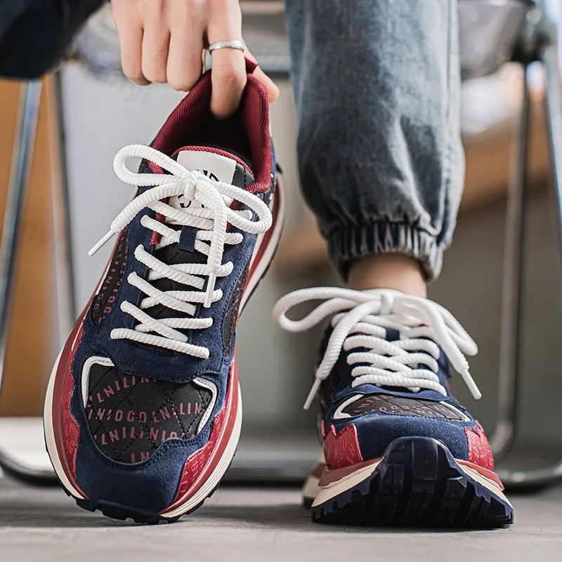 

Sprinf, новинка 202, мужская повседневная обувь на толстой подошве, увеличивающая рост, модные трендовые износостойкие удобные кроссовки на массивном каблуке с низким вырезом