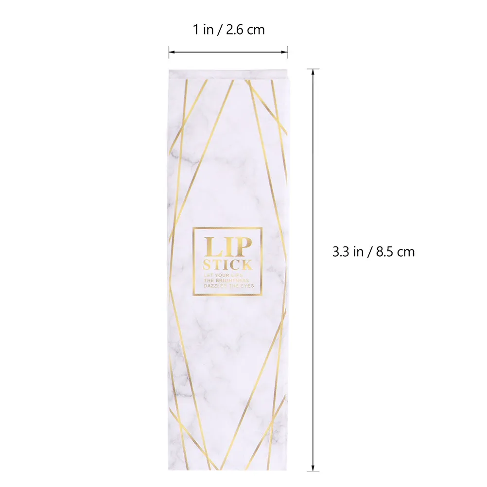 50Pcs 빈 립스틱 상자 립글로스 립밤 에센셜 오일 병 보관용 종이 선물 포장 립스틱 상자