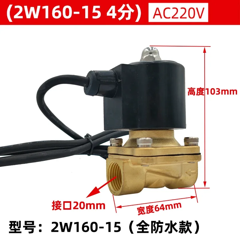 Underwater fountain normally closed waterproof solenoid valve water valve buried 220V switch valve 24V all copper