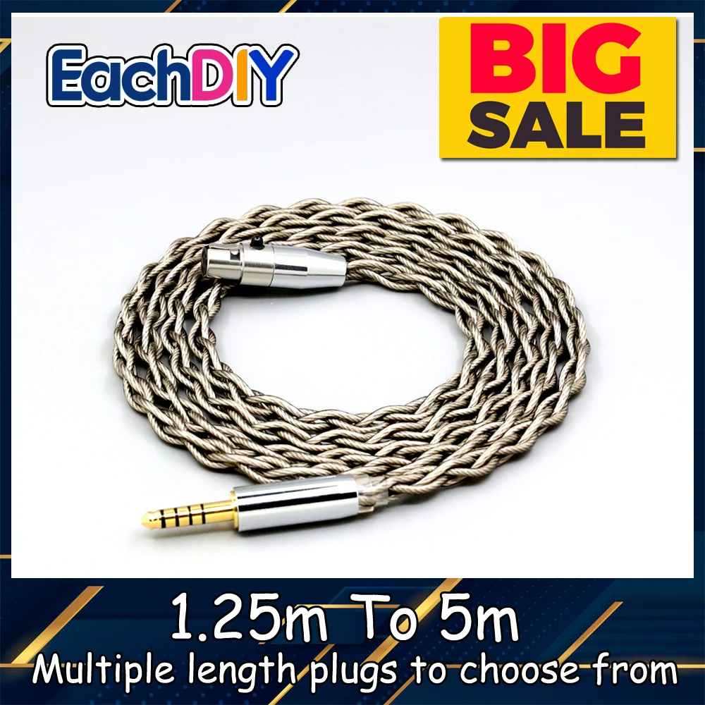 ل بايونير HDJ-X10 AKG K371BT Beyerdynamic DT177x GO سماعة 99% الفضة النقية + الجرافين الفضة مطلي درع سماعة كابل