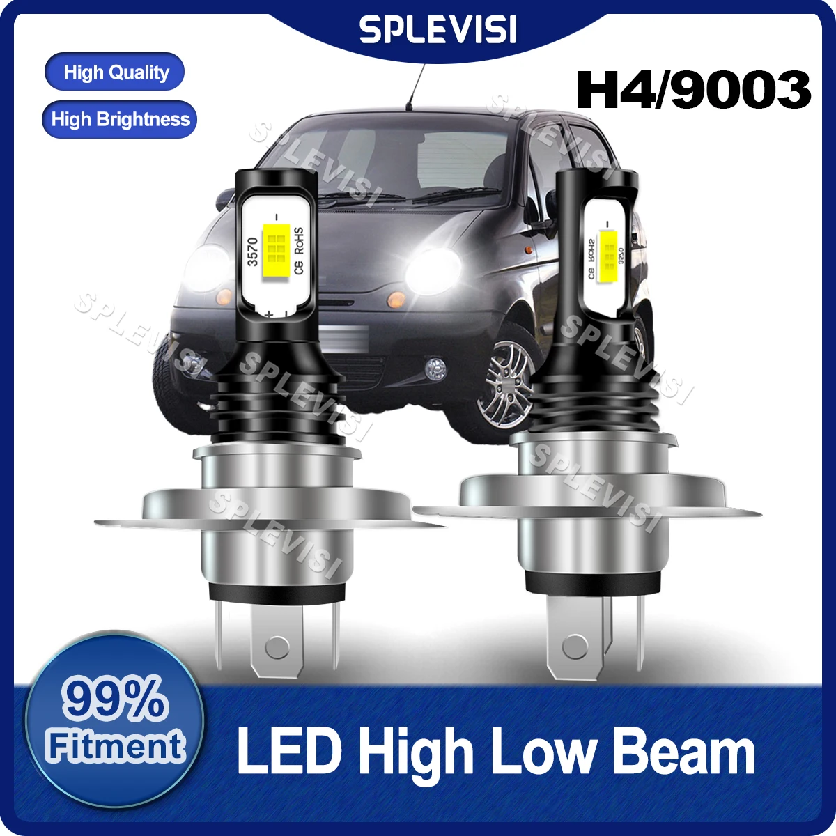 

Replace H4/9003 Bulbs LED Headlight 70W Pure White For Daewoo Matiz 1998 1999 2000 2001 2002 2003 2004 2005 High Low Beam Light