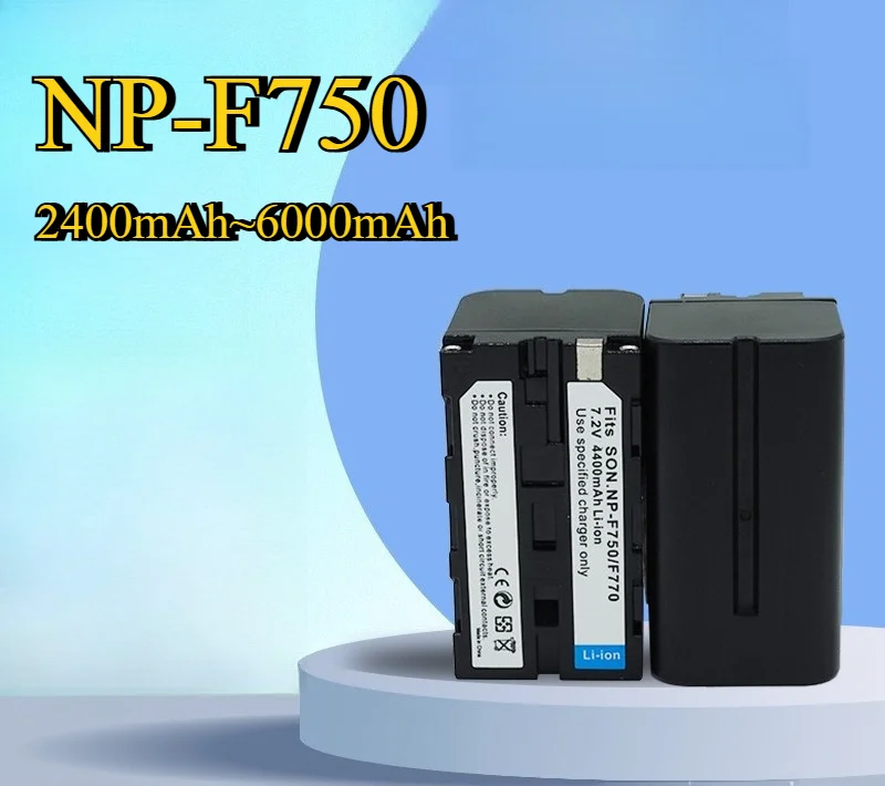 

NP-F750 Литий-ионный аккумулятор 7,4 В, 6000 мАч для подсветки камеры, прямая трансляция, скидки на 18650 ячеек, 2 длинных время работы