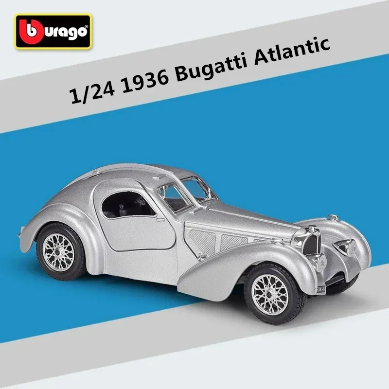 Bburago 1:24 1936 Bugatti 57SC Atlantic Alloy Classic Car Model Diecasts Metal Toy Vehicles Car Model Simulation Collection Gift