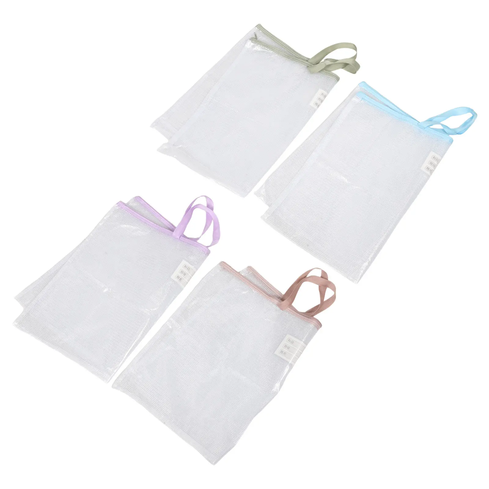 4Pcs Waterproof Large Capacity Organizer File Carry Bag For Office Document Storage Art Student PVC Folder Pouch