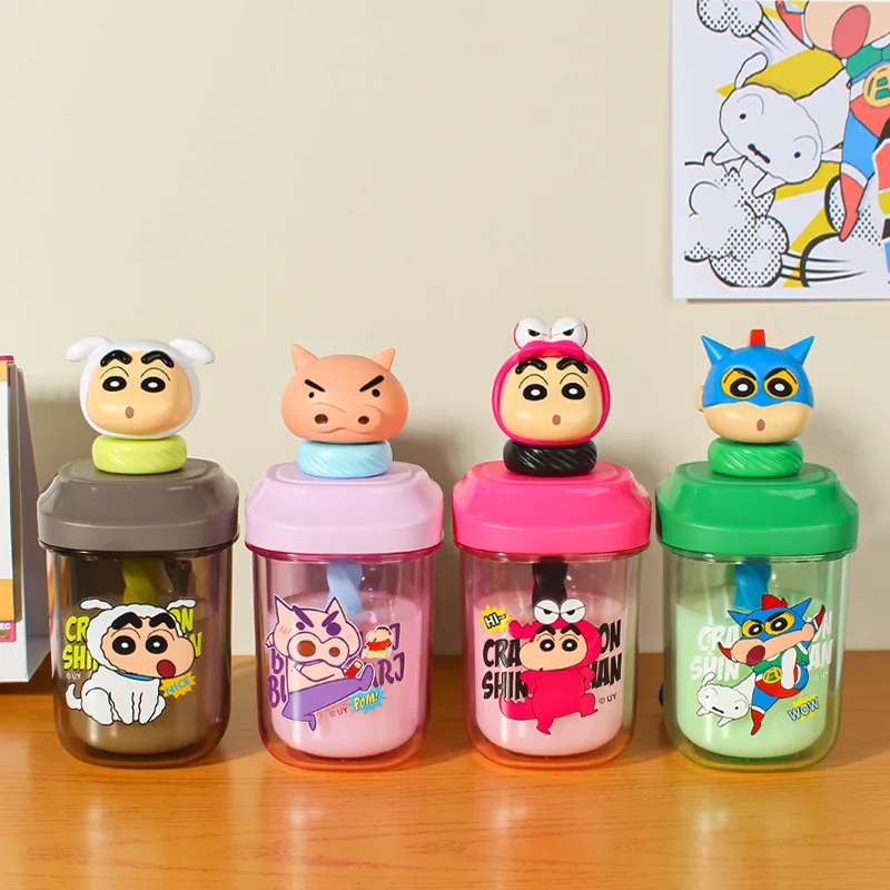 

Портативная детская кружка-блендер с трубочкой Bandai Crayon Shin-chan, подарок к началу учебного года