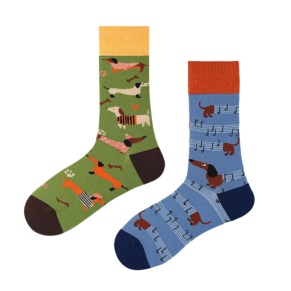 Original Design AB Trend Funny Cat Dog Frog Pig Crew Socks Creative Cotton Cartoon Animal Unisex Socks Women Men Mid-calf Socks