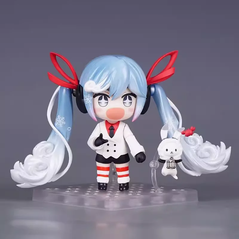 1800 Snow Hatsune Miku Posable Interchangeable Face Action Figure Collectible Model Desktop Ornament Collectible Model Doll Gift view 2