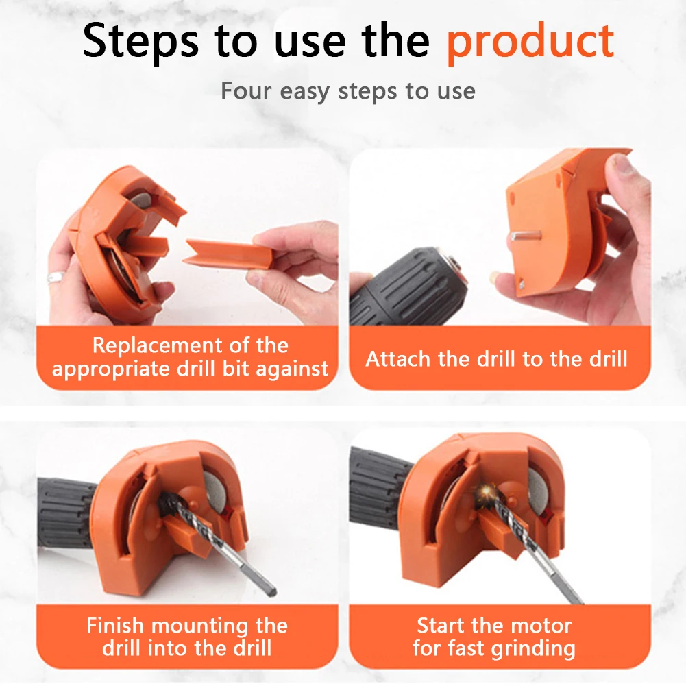 

Multipurpose Drill Bit Grinding Sharpener Electric Impact Drill Knife Sharpener Double-sided Polishing for Most Drill Bits