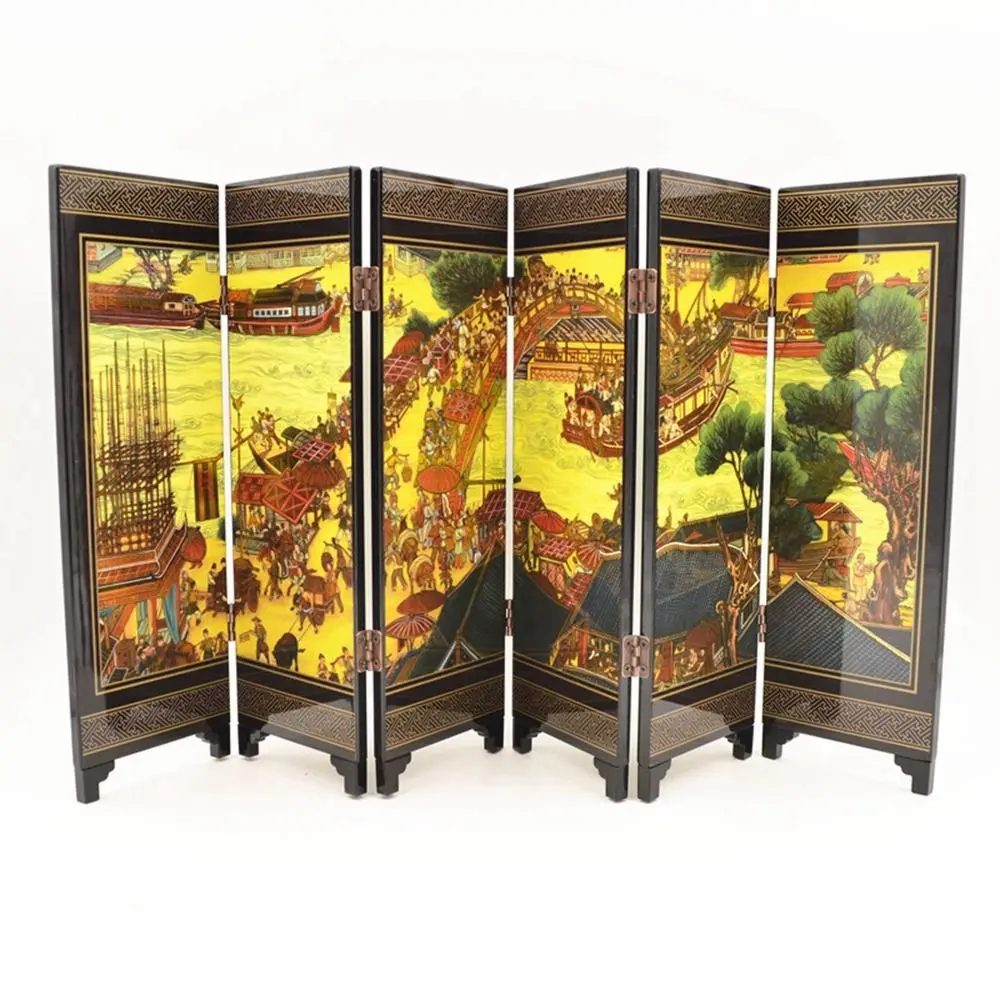 Regalos destacados, artesanías al extranjero, regalos, recuerdos de viaje, divisores de habitación, adornos de pantalla, Mural chino, laca antigua