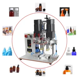 Automatic Multifunctional Bottle Capping Wrapping Machine, Desktop Twist, Bottle Cap for Capper, Twist Sealing, Plastic Glass