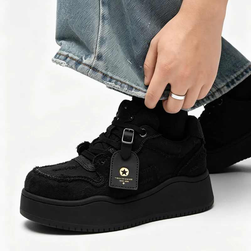 Couple Retro Campus Bread Skate Sneakers Unisex New Model, Thick Non-slip Durable Soft Sole All-match Daily Casual Sports Shoes