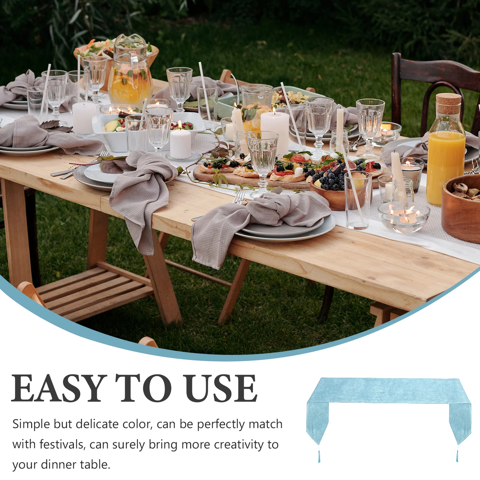 

High Quality Table Runner Wedding Party Supply Decorative Cloth Nautical Tassel Cover Cotton Linen Banner Home Decor