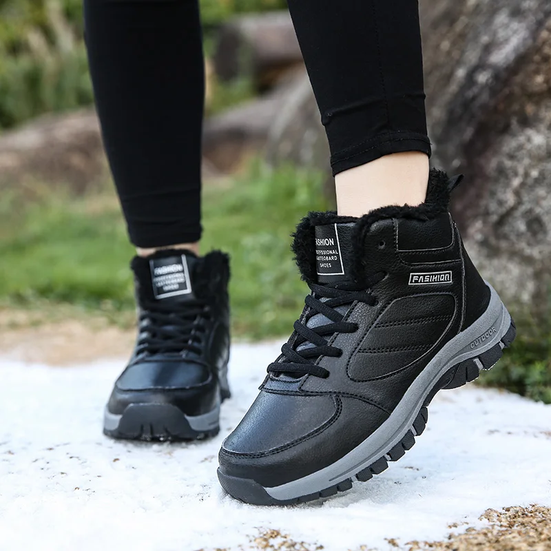 

женские ботильоны Сверхмощные ботинки для холодной погоды | Нескользящая подошва с меховой подкладкой, рабочая обувь, мужские зимние ботинки, готовые к снегу