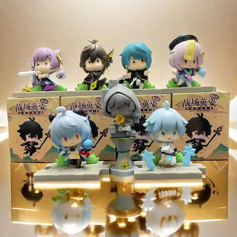 

Genshin Impact Genuine Figure - Trendy Blind Box Heroic Posture Model Toy For Collectors And Fans Mond Peripheral Gift