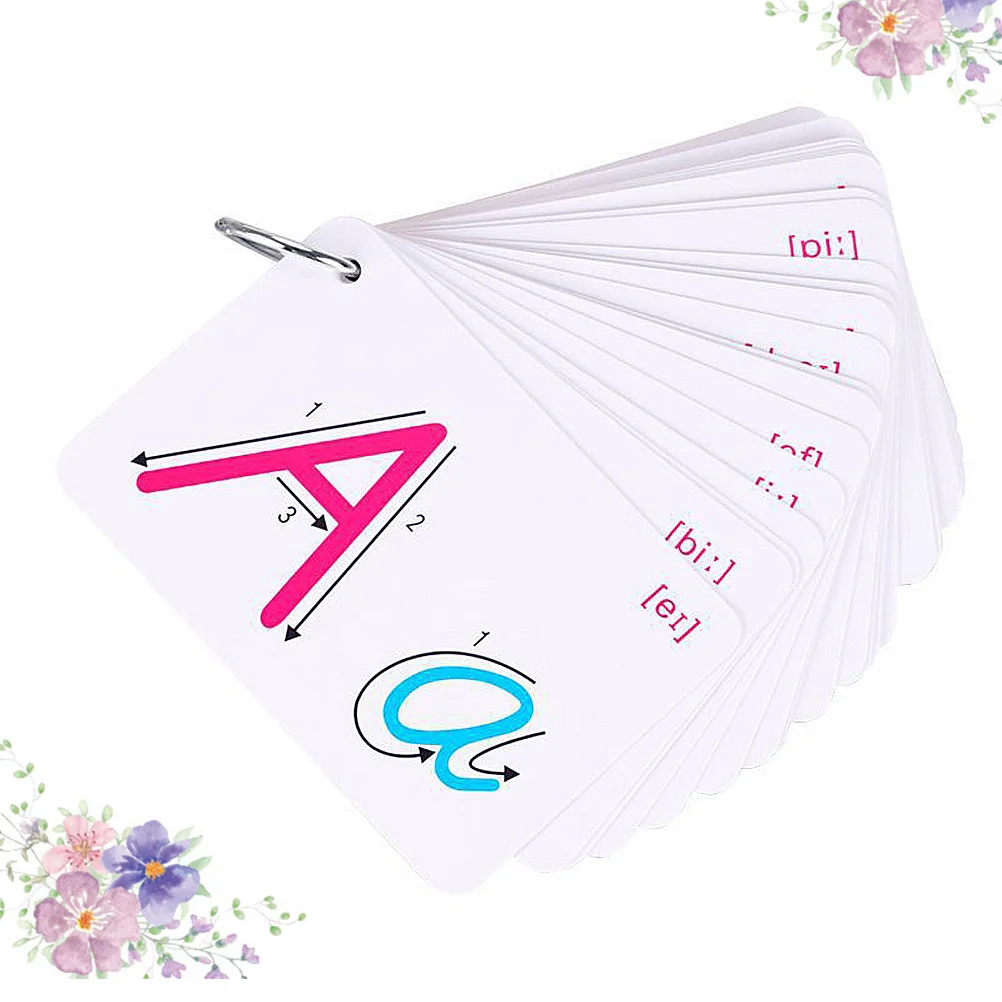 2 Sets 26 Letter English Cards Colorful Double-Sided Kids Learning Educational Alphabet Spelling Practice Abc Literacy Game