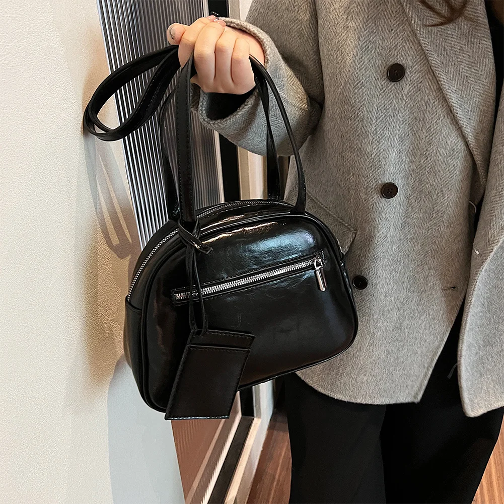 Bolso de hombro de PU para mujer, bolso de moda para axila, bolso de transporte Vintage de gran capacidad, bolso Hobo elegante con múltiples bolsillos, bolso de hombro Retro