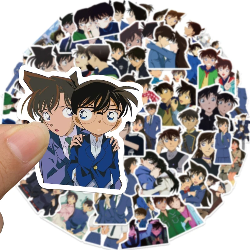 50/30/10PCS Kudou Shinichi Mouri Ran Popular Anime Cartoon Stickers Creative Waterproof Stickers DIY Mobile Phone Case Notebook