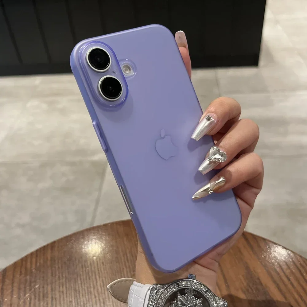 حافظة رفيعة للغاية من البولي بروبيلين لهاتف آيفون 17 16 15 14 13 12 11 Pro Max 16 15 Plus غطاء غير لامع لهاتف آيفون 17 حافظة رفيعة شفافة مضادة للصدمات