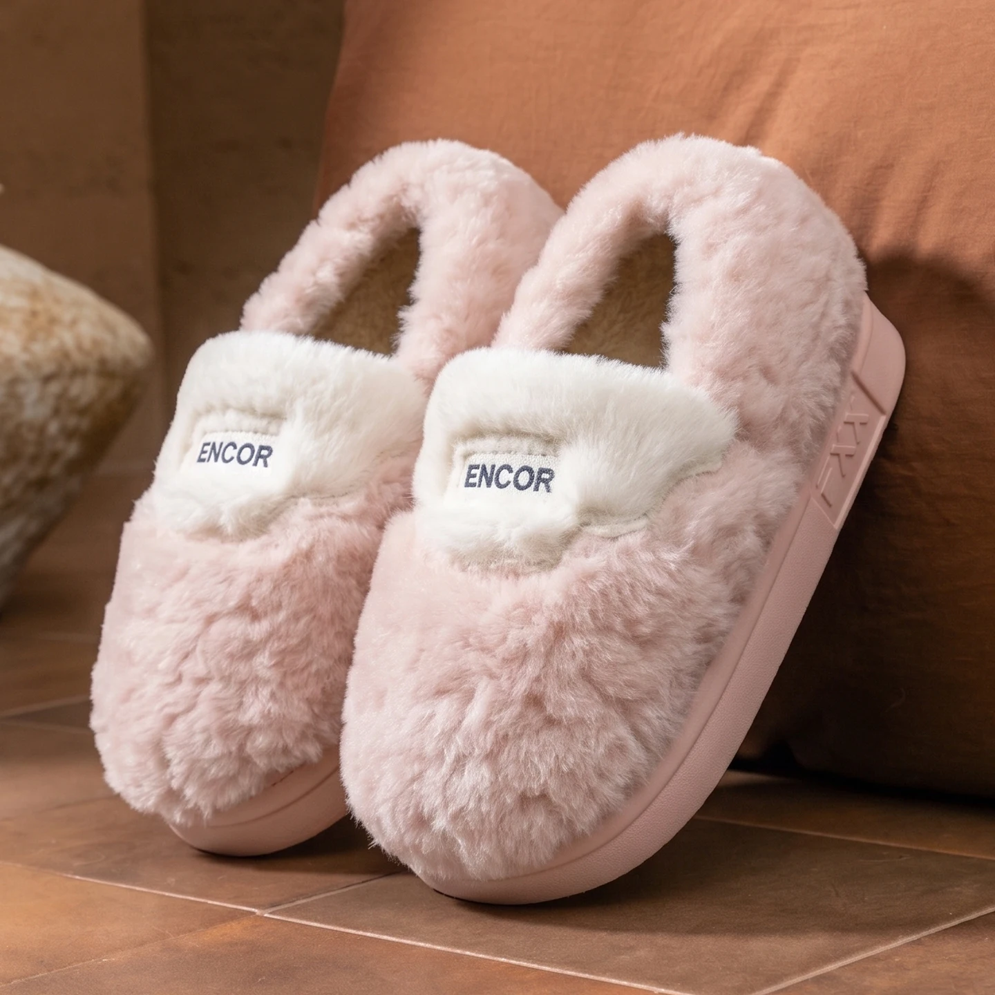 Winter Super Warme Hausschuhe für Damen und Herren, dicke Sohle, Plüsch, weich, bequem, für drinnen, Baumwolle, flauschig, Paar-Schuhe, Freizeit – Detail 12
