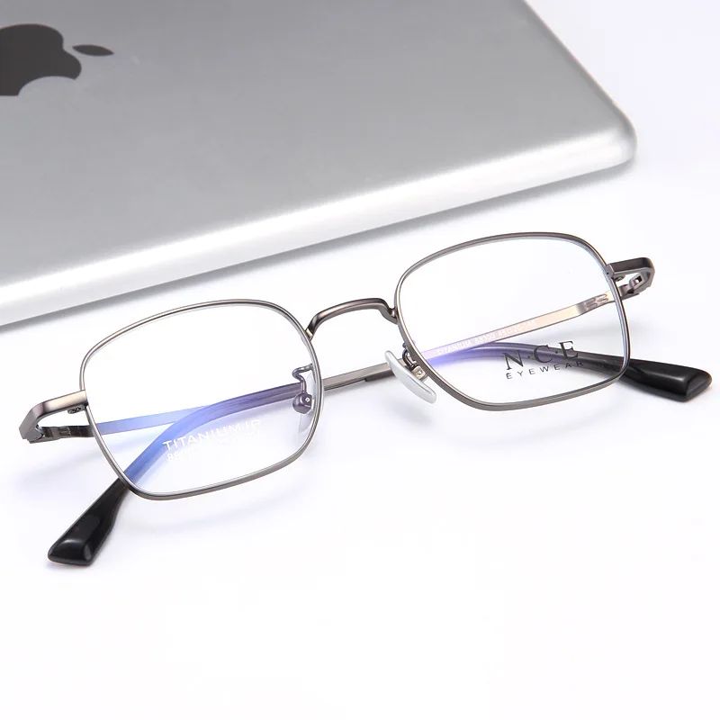 45-20-145 Full Rim Glasses Retro Semi-Titanium Myopia Height Number Glasses Frame Retro Small Frame Optical Prescription Glasses