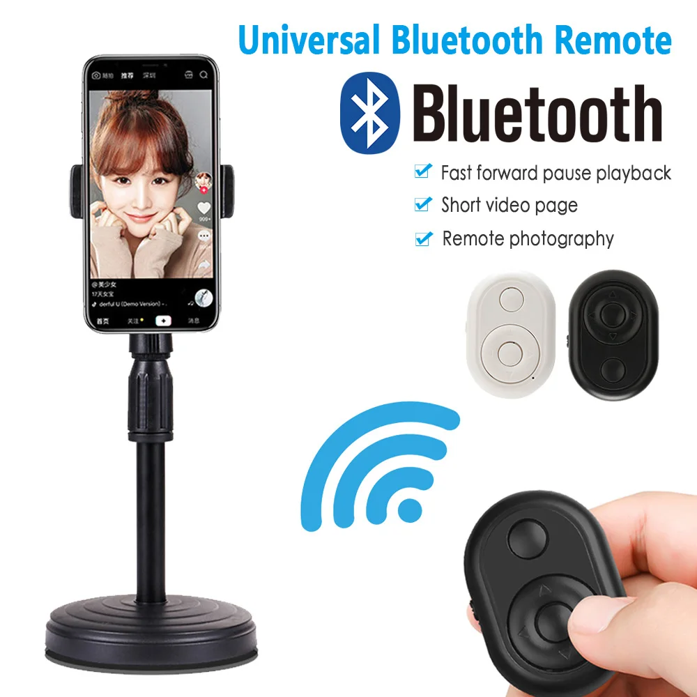 Bluetooth Remote for iPhone Xiaomi Redmi Samsung Mobile Phone Universal Remote Control Selfie Stick Bluetooth Camera Controller
