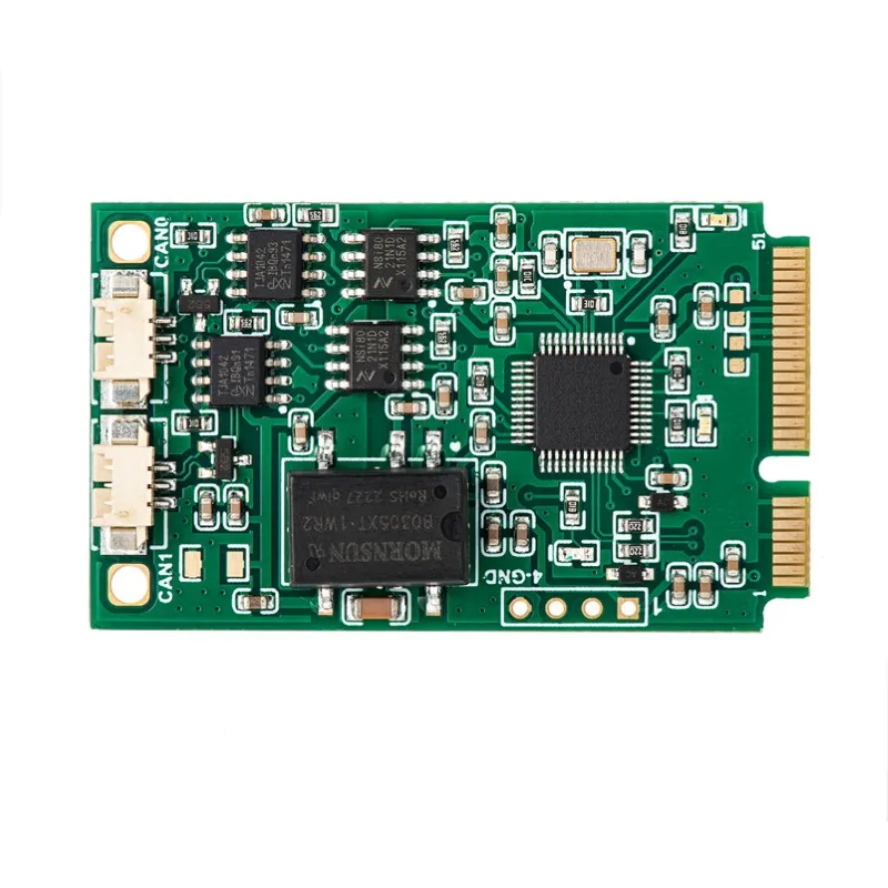 Imagem -02 - Minipci E-can Módulo Mini Pci-e para Pode Interface Cartão Usb para Pode Canal Duplo com Isolamento