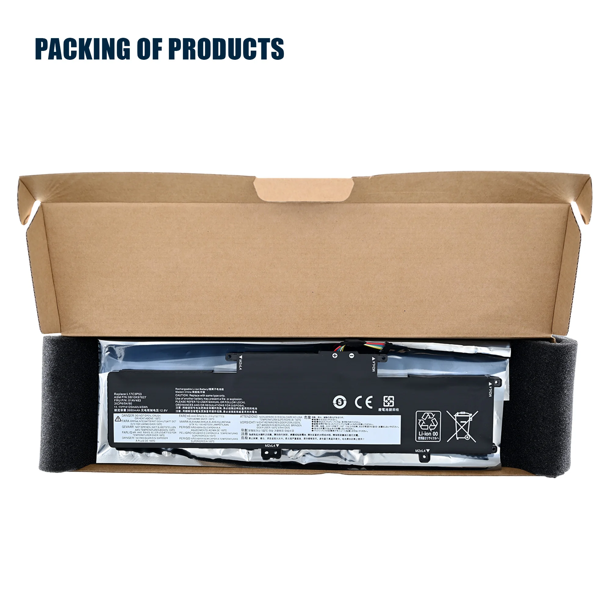 L17L3P53 L17M3P55 L17C3P53 Battery For Lenovo Thinkpad S2 Yoga L380 L390 Thinkpad Yoga S2 2018 Series 01AV481 01AV483