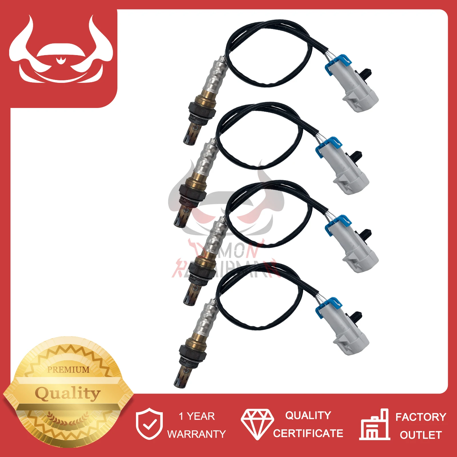 

4PCS Premium Upstream Oxygen Sensor 234-4668 12573005 Compatible With Chevy Silverado Tahoe GMC Sierra Yukon 4.8L 5.3L 2003-2015
