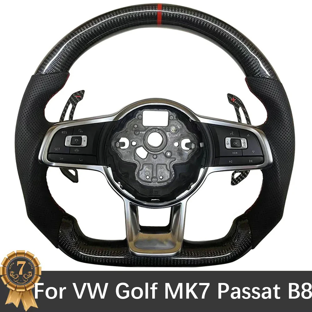 

For VW Golf MK7 Passat B8 Tiguan MK2 Arteon Original Sport Carbon Fiber Steering Wheel With ACC Assembly Accessories