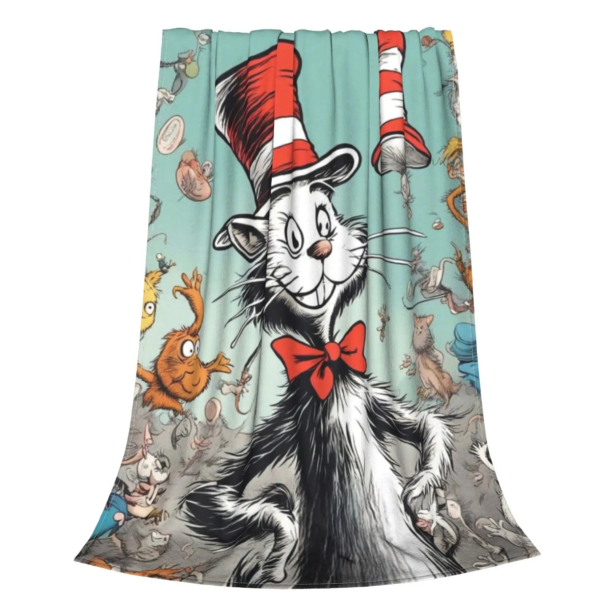 The Cat in the Hat The Cat in the Hat Blanket All Season Cute Ultra-Soft Throw Blankets For Office Plush Thin Quilt