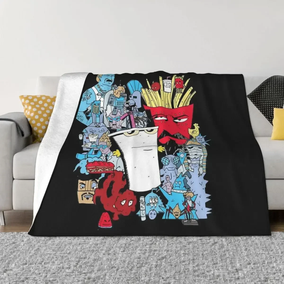 

Aqua Teen Hunger Force Throw Blanket Hairy sofa bed Blankets