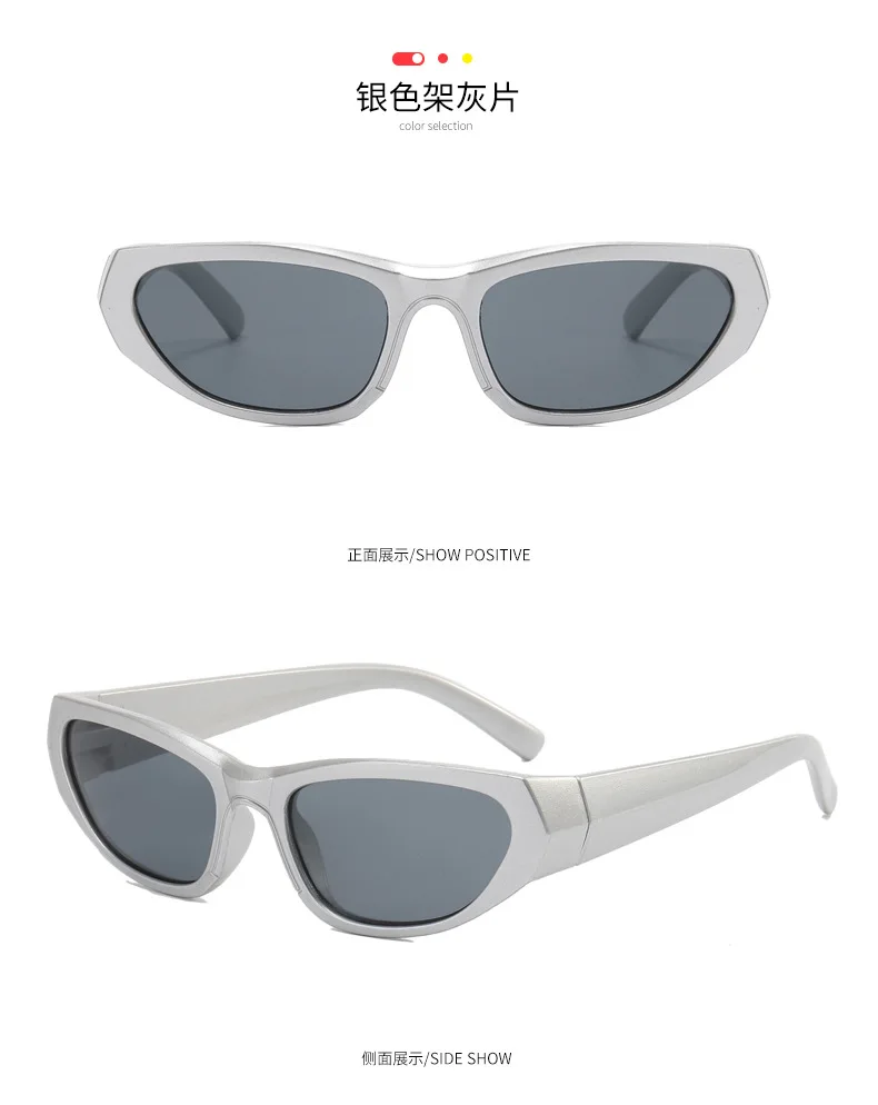 Neue rechteckige Sonnenbrillen für Damen und Herren, Vintage-Stil, Nachtclub, Hip-Hop, Punk, Sonnenbrillen, Trend, weiblich, Unisex, Y2K-Brillen für Damen – Detail 14