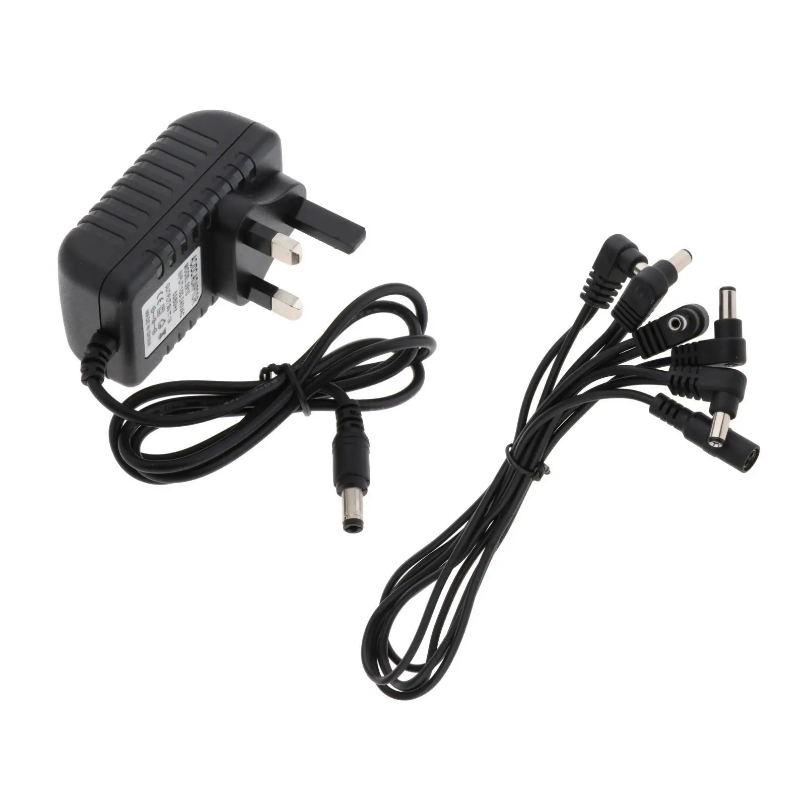 1A Guitar Effect Power Supply Adapter UK Plug With 1 to 5 Way Splitter Cable