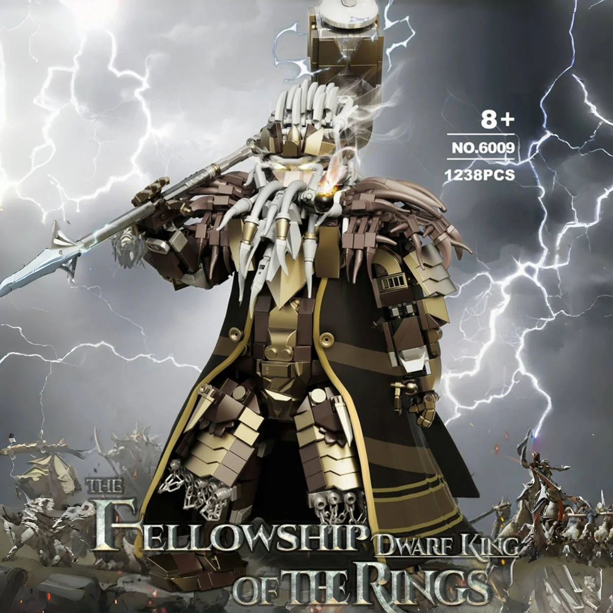 

1238 шт. DK6009 Защитное кольцо «Король гнома», сборка головоломки, сборка строительных блоков, игрушка, модель меха для мальчиков и детей, подарок