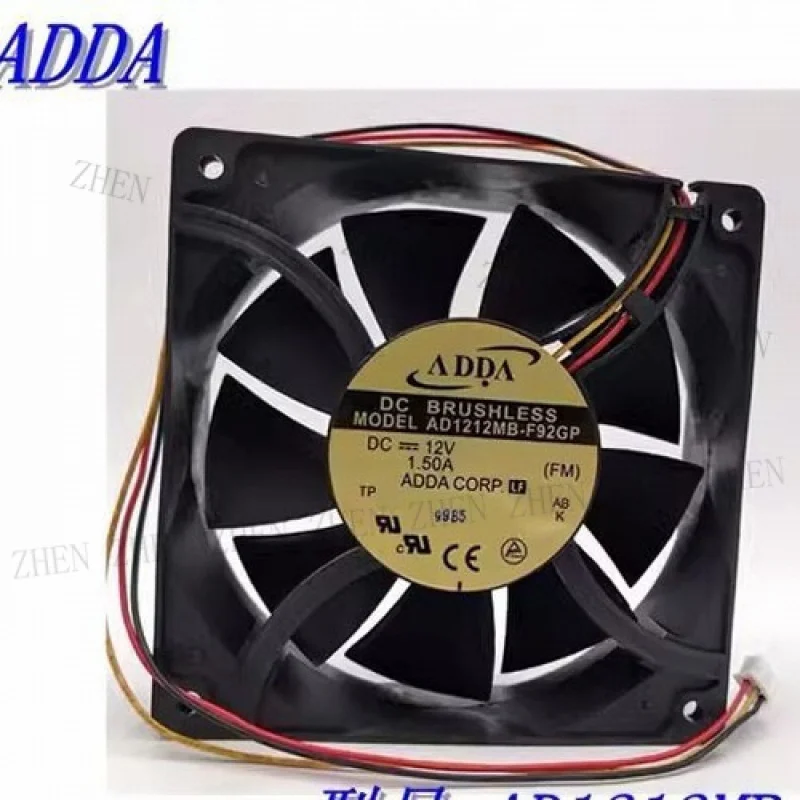 

Y FOR ADDA AD1212MB-F92GP 12038 DC12V 1.50A 3-Pin Cooling Fan