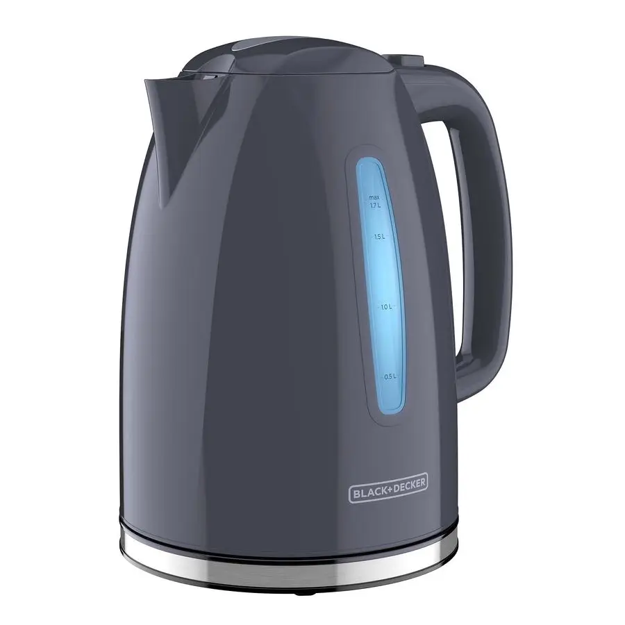 

1.7L Cordless Electric Kettle, KE1555GY, Water Window, Rapid Boil, Auto Shutoff, Grey