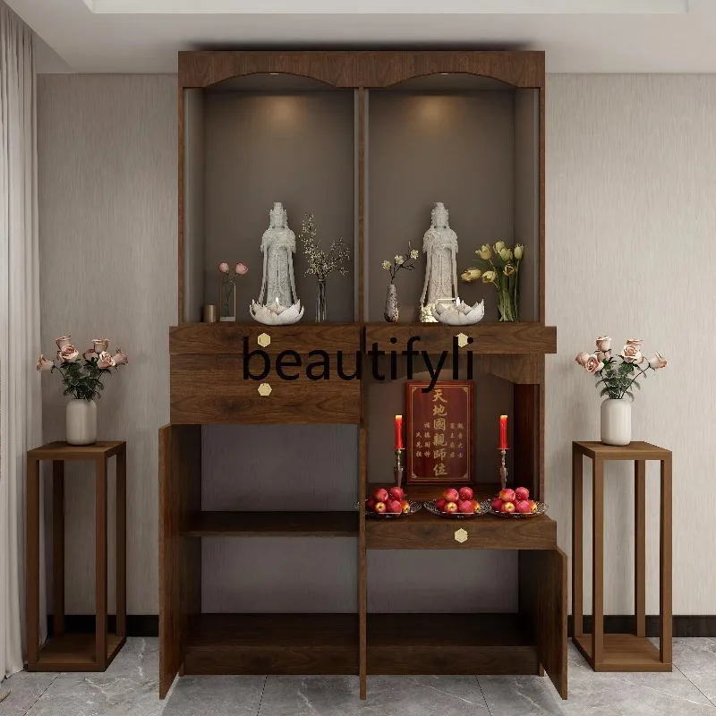 D2520 Buddhist Hall Offering Table Ancestor Brand New Chinese Style God of Wealth Offering Cabinet Household Buddhist Cabinet
