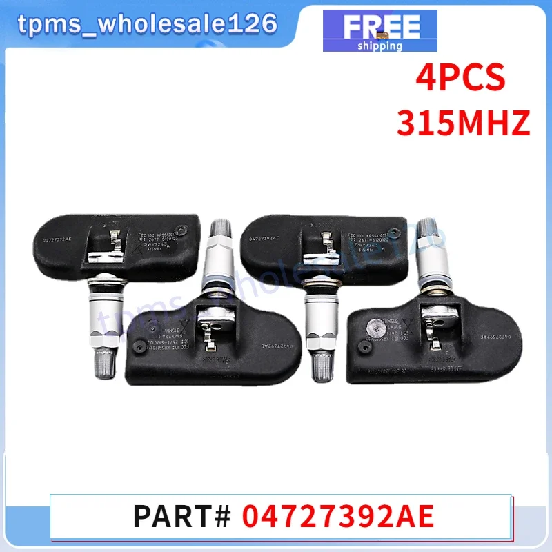 04727392 AE لكرايسلر باسيفيكا تاون آند كونتري دودج جراند كارافان جيب كومباس مراقبة ضغط الإطارات الاستشعار 4 قطعة TPMS 315MHZ #6