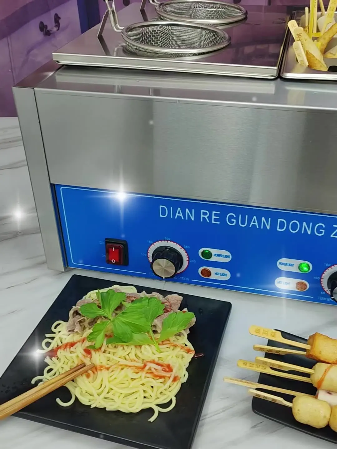 Commercial Oden Cooker, Multi-Compartment Noodle Cooking Equipment for Hot Pot Snack Bar