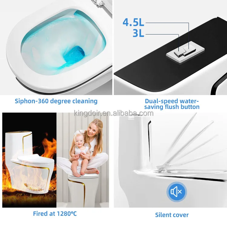 multi-color gray black integrated toilet sink black line integrated ceramic square toilet toilet set