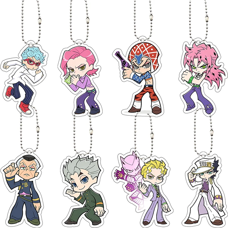 Llavero de acrílico Ghiaccio Melone Diavolo JOJO, colgante para mochila escolar, joyería asequible de dibujos animados y anime, accesorios bonitos, regalo de cumpleaños