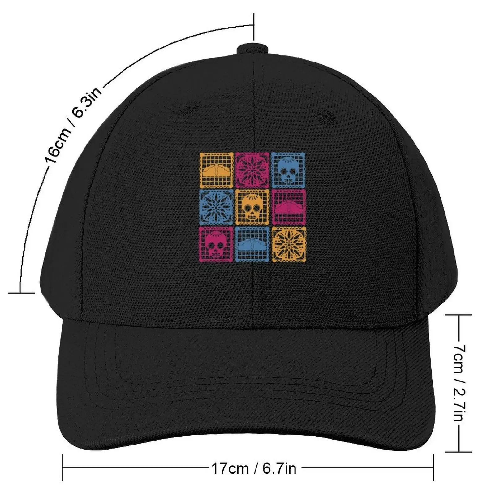 Papel picado Baseball Cap Icon Trucker Cap Golf Men Women's