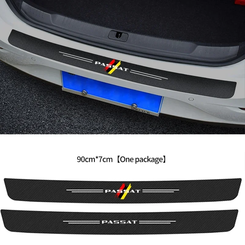 Car Trunk Threshold Strip Rear Door Bumper Protector Guard Sticker for VW Passat Badge B6 CC B5 B6 B7 B8 B8.5 2022 Accessories