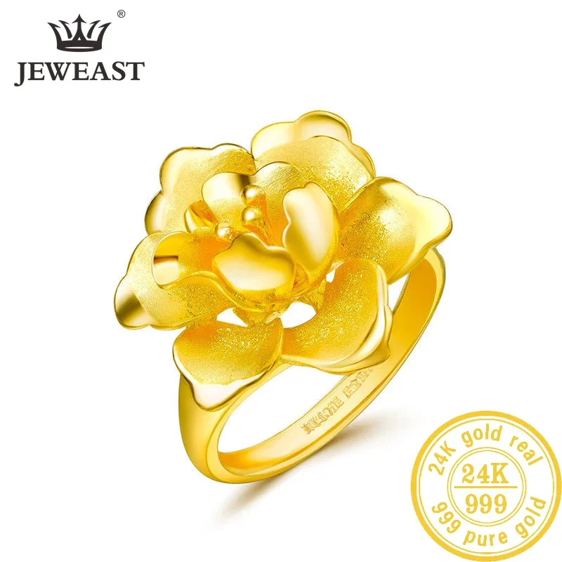 

SFE 24K Pure Gold Ring Real AU 999 Solid Gold Rings Elegant Shiny Beautiful Upscale Trendy Classic Jewelry Hot Sell New 2023