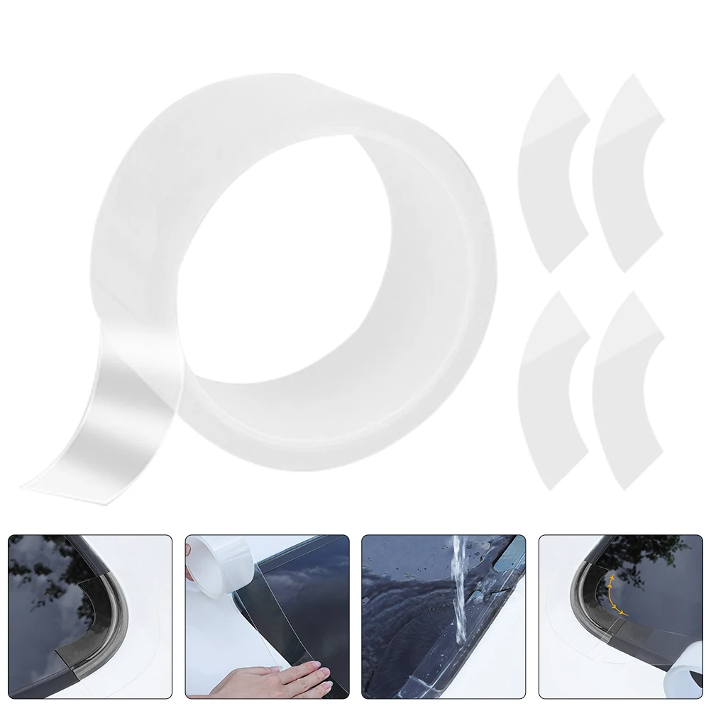 

2pcs Waterproof Car Sunroof Seal Strip Durable Material Adhesive Installation Noise Reduction Universal Fit Automotive