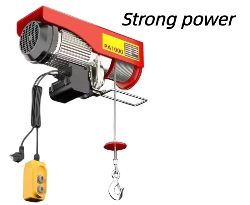 Pa1000 100kg 1 Ton 220V Wireless Remote Control Mini Micro Wire Rope Electric Hoist New for Hotels & Retail