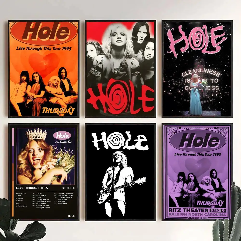 Alternative Rock Band H-Hole Poster Decorative Wall Art Stickers Mural For Home Living Room Hallway Decor Gift