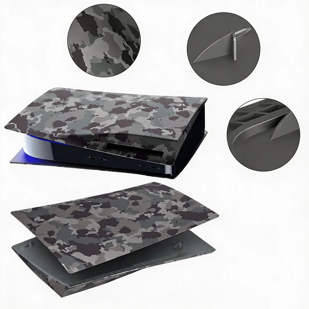 For PS5 Console Disc Version Camouflage Skin Faceplate Shell Console Replacement Backplate Shell For Playstation 5 Disc Edition view 2